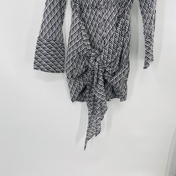 NEW Free People Rillo Beach Summer Shirtdress Small Black White Lightweight - Picture 9 of 16